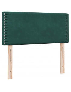 Giroletto a Molle con Materasso Verde Scuro 80x220 cm Velluto