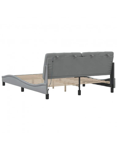 Giroletto con LED senza Materasso 160x200 cm Tessuto