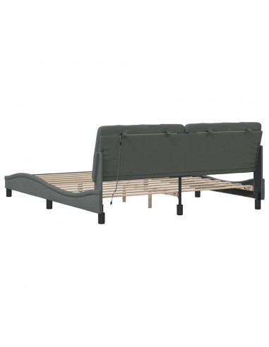 Giroletto con LED senza Materasso 180x200 cm Tessuto