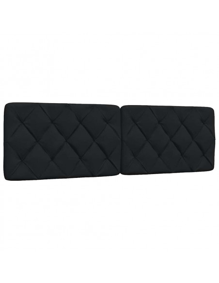 Giroletto con LED senza Materasso Nero 160x200 cm in Tessuto