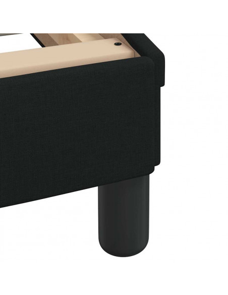 Giroletto con LED senza Materasso Nero 80x200 cm Tessuto