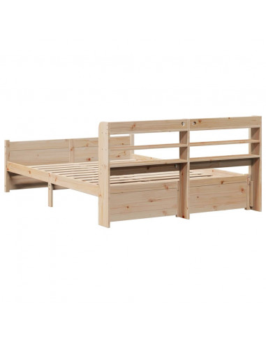 Giroletto con Testiera 150x200 cm in Legno Massello di Pino