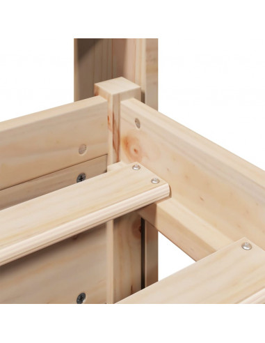 Giroletto con Testiera 150x200 cm in Legno Massello di Pino