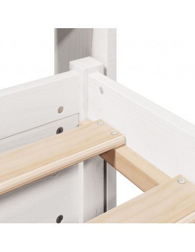 Giroletto con Testiera senza Materasso Bianco 140x190 cm