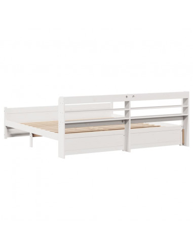 Giroletto con Testiera senza Materasso Bianco 180x200 cm