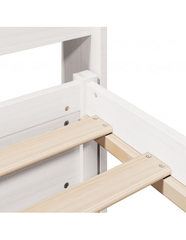 Giroletto con Testiera senza Materasso Bianco 180x200 cm