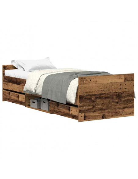 Giroletto senza Materasso Legno Antico 90x190cm in Truciolato