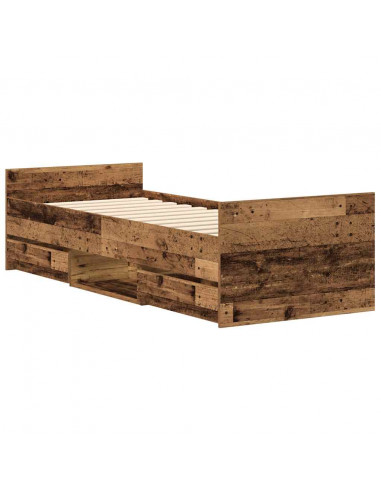 Giroletto senza Materasso Legno Antico 90x190cm in Truciolato