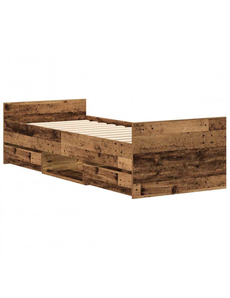 Giroletto senza Materasso Legno Antico 90x190cm in Truciolato