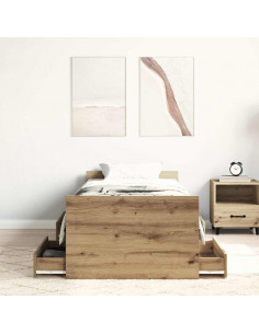 Giroletto senza Materasso Rovere Artigianale 90x200cm 2