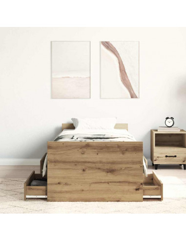 Giroletto senza Materasso Rovere Artigianale 90x200cm