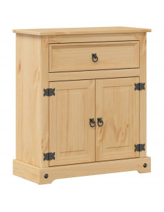 Set Mobili da Bagno 2 pz Corona in Legno Massello di Pino