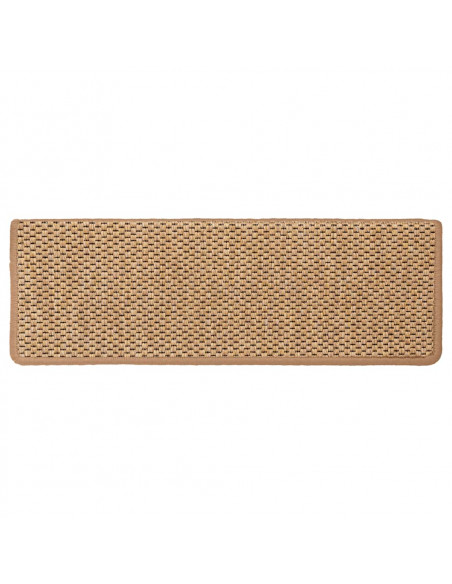 Tappeti Adesivi Scale Aspetto Sisal 30 pz 65x21x4 cm Arancio