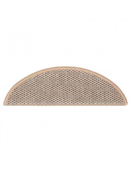 Tappeti Adesivi Scale Aspetto Sisal 30pz 56x17x3cm Beige Chiaro