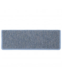 Tappeti Autoadesivi per Scale Aspetto Sisal 30pz 65x21x4 cm Blu