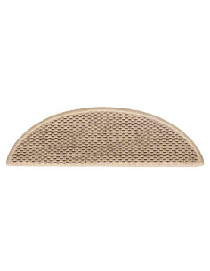 Tappeti Autoadesivi Scale Aspetto Sisal 30 pz 56x17x3 cm Sabbia