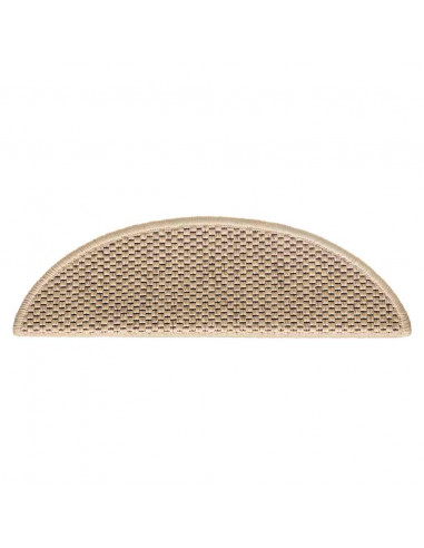 Tappeti Autoadesivi Scale Aspetto Sisal 30 pz 56x17x3 cm Sabbia