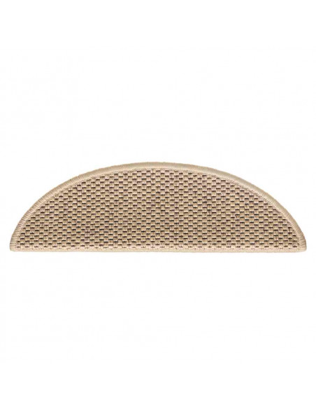 Tappeti Autoadesivi Scale Aspetto Sisal 30 pz 56x17x3 cm Sabbia