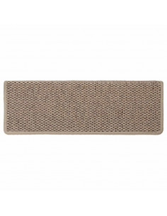 Tappeti Autoadesivi Scale Aspetto Sisal 30 pz 65x21x4 cm Sabbia