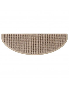 Tappeti Autoadesivi Scale Aspetto Sisal 30 pz 65x21x4 cm Sabbia