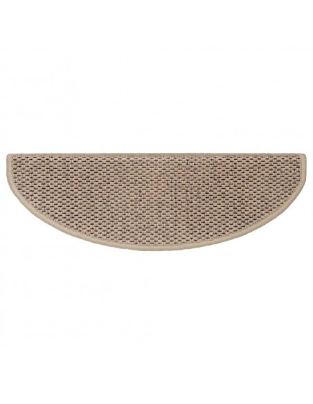 Tappeti Autoadesivi Scale Aspetto Sisal 30 pz 65x21x4 cm Sabbia
