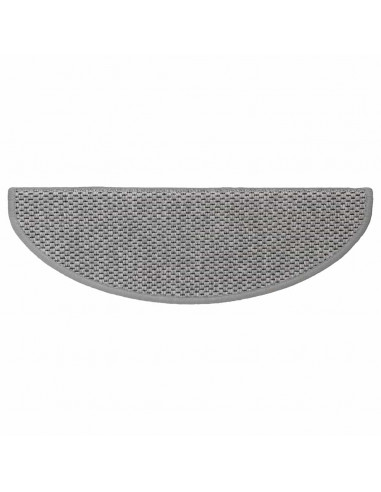 Tappeti Autoadesivi Scale Aspetto Sisal 30 pz 65x21x4cm Argento