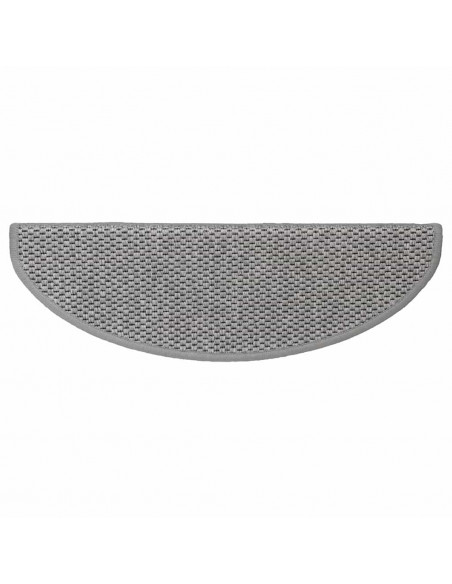 Tappeti Autoadesivi Scale Aspetto Sisal 30 pz 65x21x4cm Argento