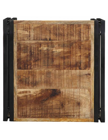 Tavolino 50x50x35 cm in Legno Massello di Mango Grezzo