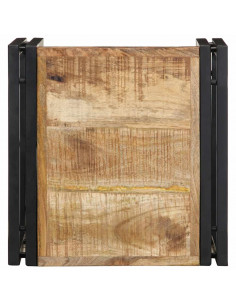 Tavolino da Salotto 40x40x35 cm Legno Massello di Mango Grezzo