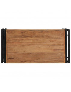 Tavolino da Salotto 80x40x35 cm in Legno Massello di Acacia