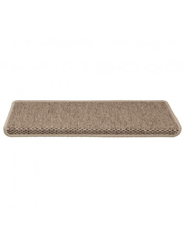 Tappeti Autoadesivi Scale Aspetto Sisal 30 pz 65x21x4 cm Sabbia