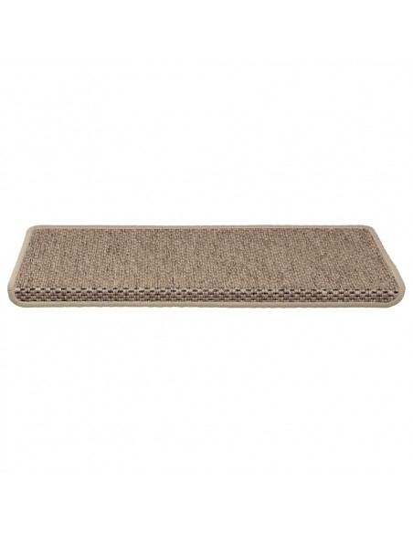 Tappeti Autoadesivi Scale Aspetto Sisal 30 pz 65x21x4 cm Sabbia
