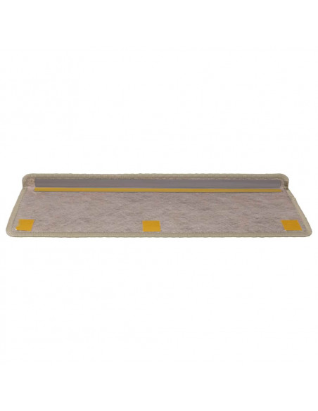 Tappeti Autoadesivi Scale Aspetto Sisal 30 pz 65x21x4 cm Sabbia