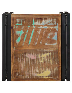 Tavolino Salotto Multicolore 40x40x35cm Legno Massello Recupero