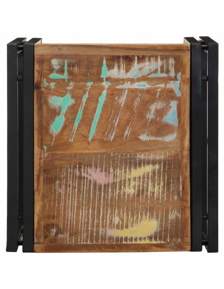Tavolino Salotto Multicolore 40x40x35cm Legno Massello Recupero