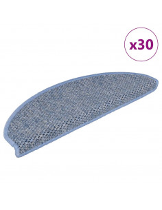 Tappeti Autoadesivi per Scale Aspetto Sisal 30pz 65x21x4 cm Blu 2