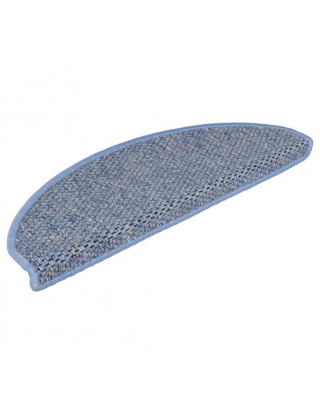 Tappeti Autoadesivi per Scale Aspetto Sisal 30pz 65x21x4 cm Blu