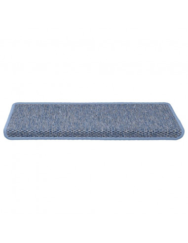Tappeti Autoadesivi per Scale Aspetto Sisal 30pz 65x21x4 cm Blu