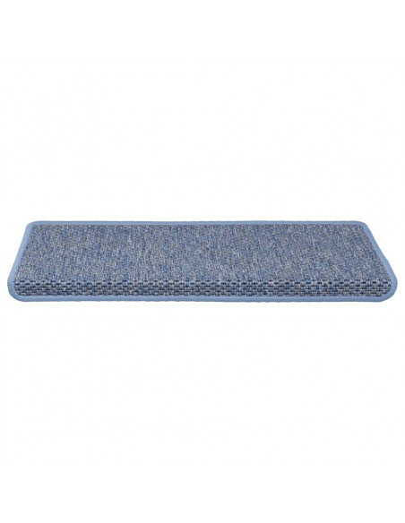 Tappeti Autoadesivi per Scale Aspetto Sisal 30pz 65x21x4 cm Blu