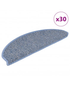 Tappeti Autoadesivi per Scale Aspetto Sisal 30pz 56x17x3 cm Blu 2
