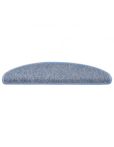 Tappeti Autoadesivi per Scale Aspetto Sisal 30pz 56x17x3 cm Blu