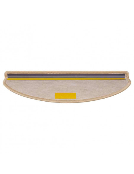 Tappeti Adesivi Scale Aspetto Sisal 30pz 65x21x4cm Beige Chiaro