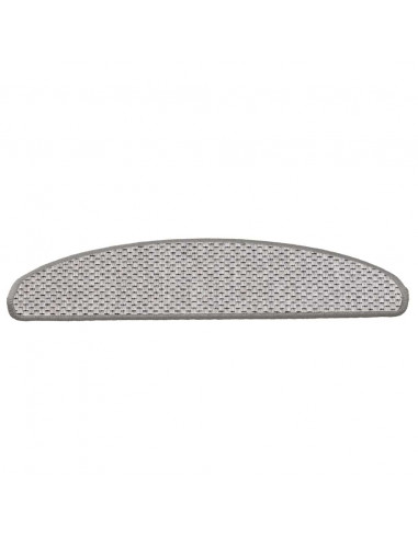 Tappeti Adesivi Scale Aspetto Sisal 30 pz 65x21x4 cm Platino
