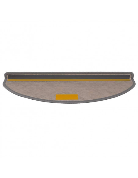 Tappeti Adesivi Scale Aspetto Sisal 30 pz 65x21x4 cm Platino