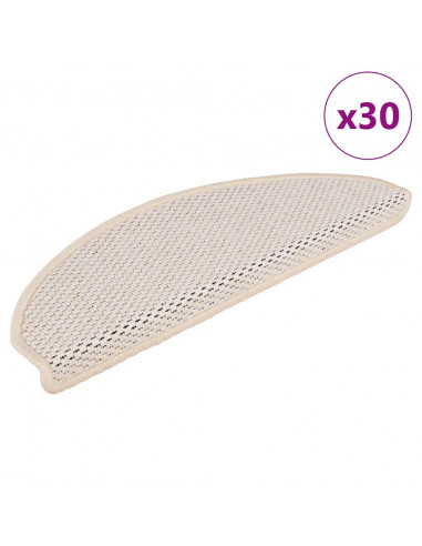 Tappeti Autoadesivi Scale Aspetto Sisal 30pz 65x21x4 cm Berbero