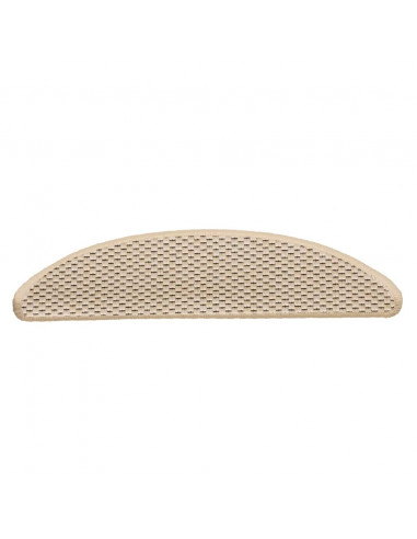 Tappeti Autoadesivi Scale Aspetto Sisal 30pz 56x17x3 cm Berbero