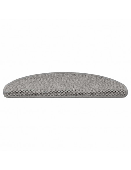 Tappeti Autoadesivi Scale Aspetto Sisal 30 pz 65x21x4cm Argento