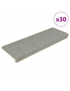 Tappeti Autoadesivi Scale Aspetto Sisal 30 pz 65x21x4 cm Verdi 2