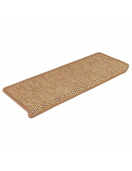 Tappeti Adesivi Scale Aspetto Sisal 30 pz 65x21x4 cm Arancio