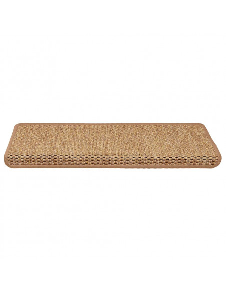 Tappeti Adesivi Scale Aspetto Sisal 30 pz 65x21x4 cm Arancio